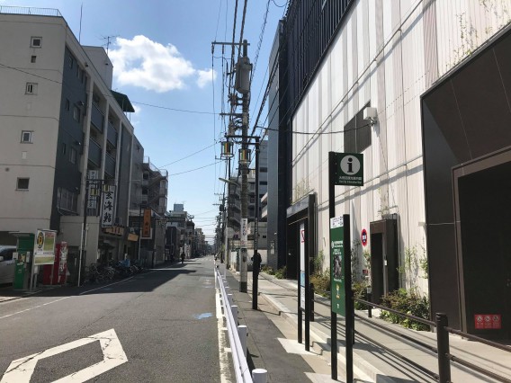 池上駅南口から当院方向を見た風景