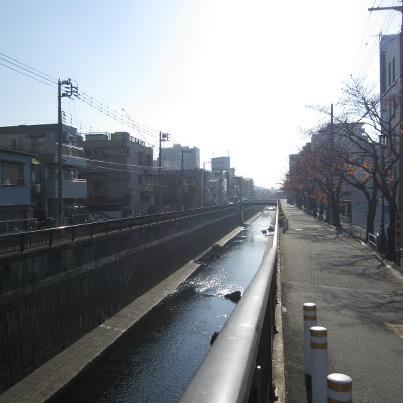 大田区を流れる吞川（のみがわ）